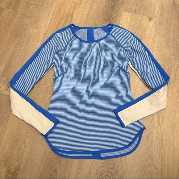 Lululemon Runder Under Long Sleeve
Mini Check Pique Beaming Blue Polar Cream - Picture 4 of 12